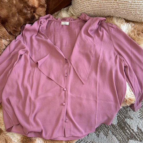 Wilfred Tops - Wilfred ARITZIA Pink Mauve Button-Up Blouse